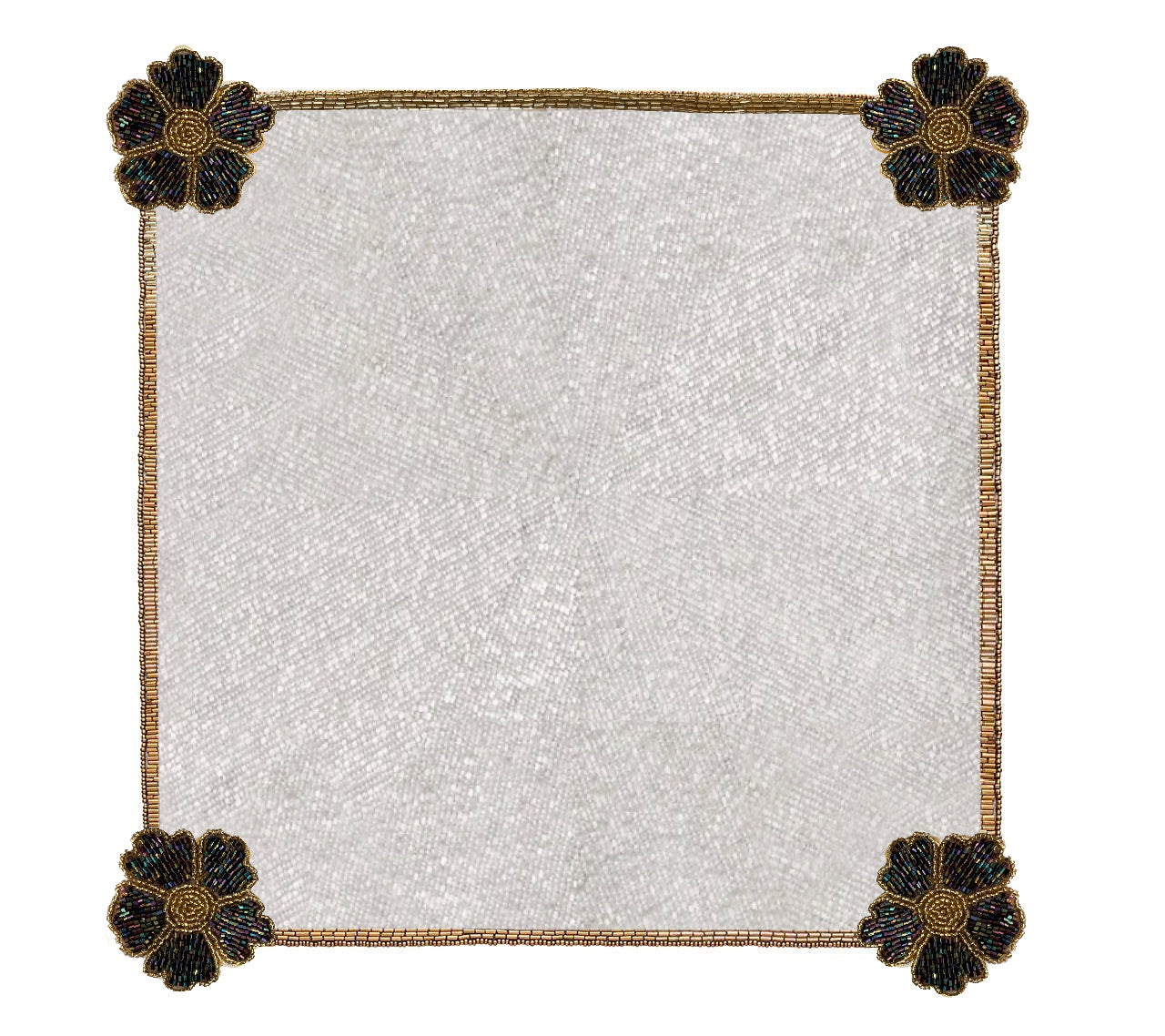 Fleur-de-lis Beaded placemat, Set of 2