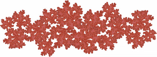 Coral Beaded Runner , Set of 1