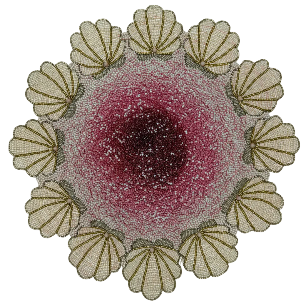 Sample Beaded Shell patterned placemat x 1