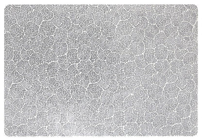 Bright Flower Rectangle Placemat in Silver, Set of 4