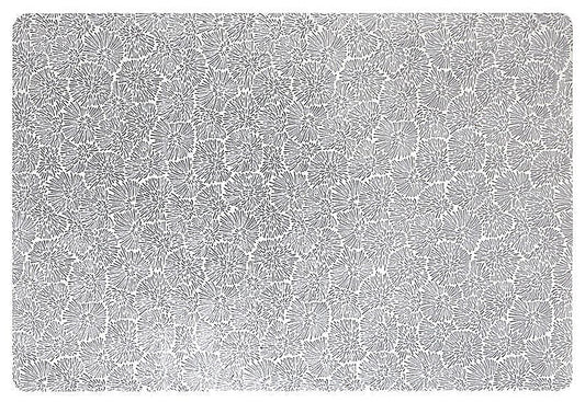 Bright Flower Rectangle Placemat in Silver, Set of 4