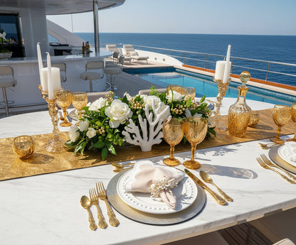 Sparkle Reversible Placemat in Champagne and Platinum, Set of 4