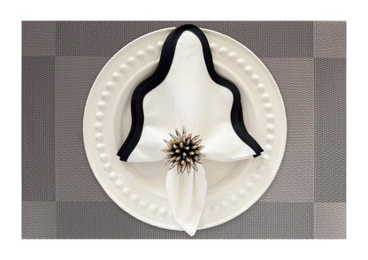 Dark Silver Rectangle Placemat, Set of 4