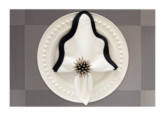 Dark Silver Rectangle Placemat, Set of 4