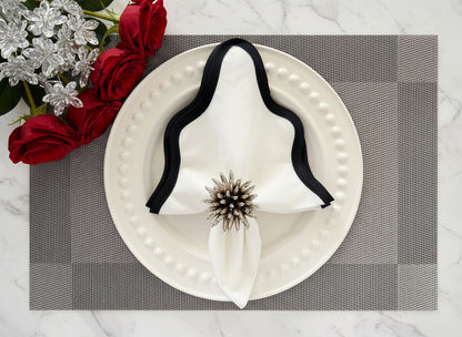 Dark Silver Rectangle Placemat, Set of 4