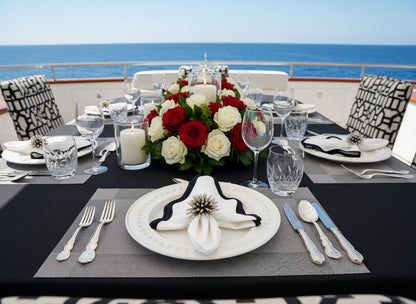 Dark Silver Rectangle Placemat, Set of 4