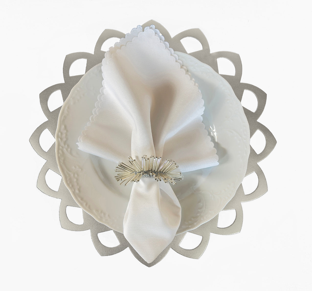 Star Placemat in Silver, Set of 4