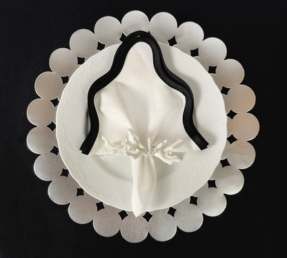 Fleur Placemat in Silver, Set of 4