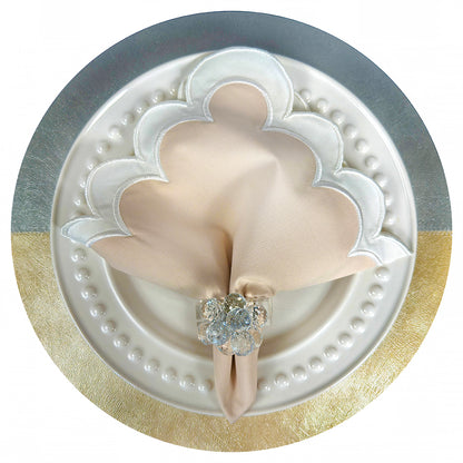 Sparkle Reversible Placemat in Champagne and Platinum, Set of 4