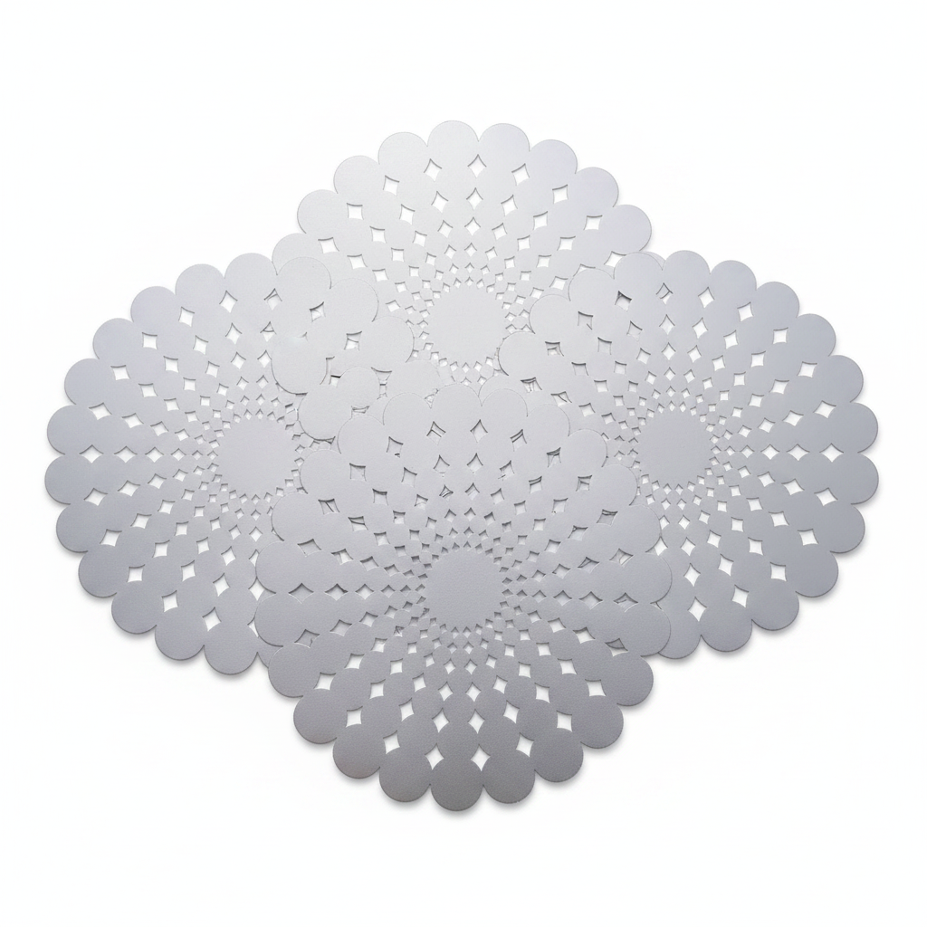 Samples Fleur Placemat in Silver, x 4