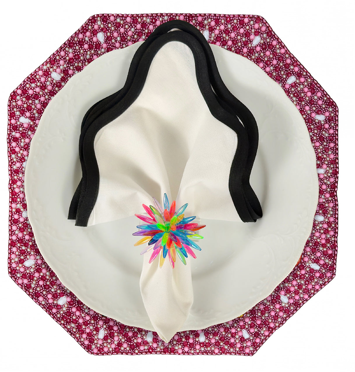 Starstruck Beaded Placemat , Set of 2