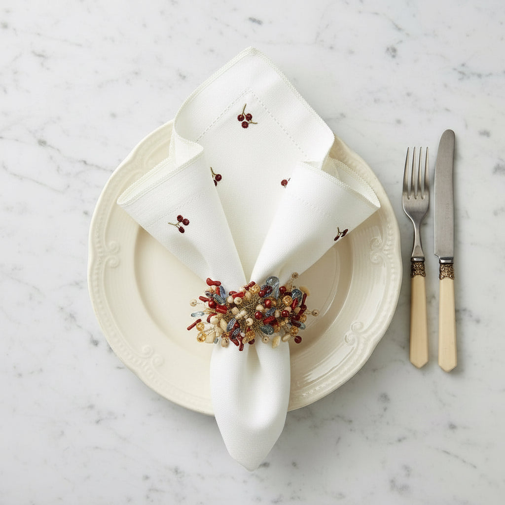 The Golden Beach Napkin Ring, Set of 4