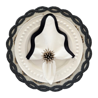 Twisted Shells Beaded Placemat , Set of 2