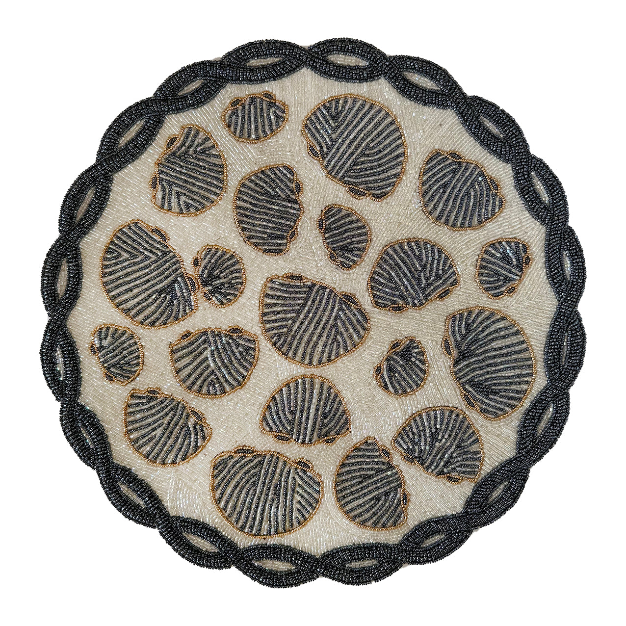 Twisted Shells Beaded Placemat , Set of 2