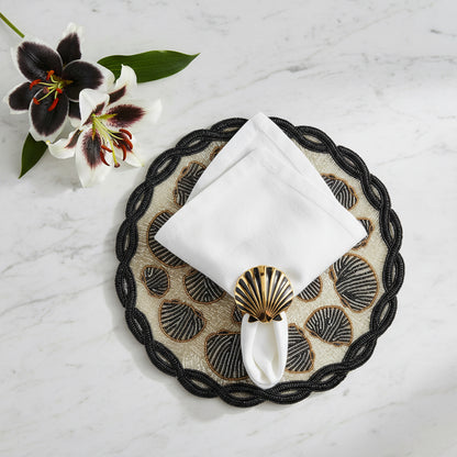 Twisted Shells Beaded Placemat , Set of 2
