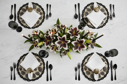 Twisted Shells Beaded Placemat , Set of 2