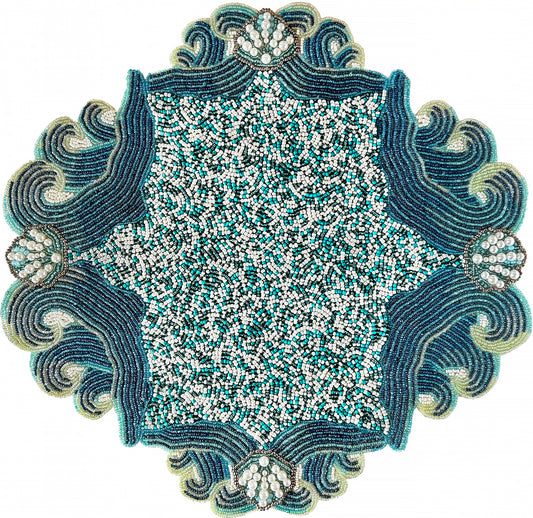 Surf Beaded Placemat , Set of 2