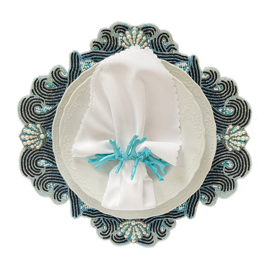 Surf Beaded Placemat , Set of 2
