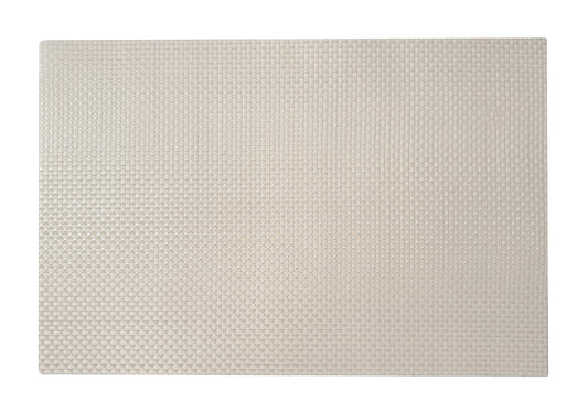 White Small weave Rectangle Placemat, Set of 4