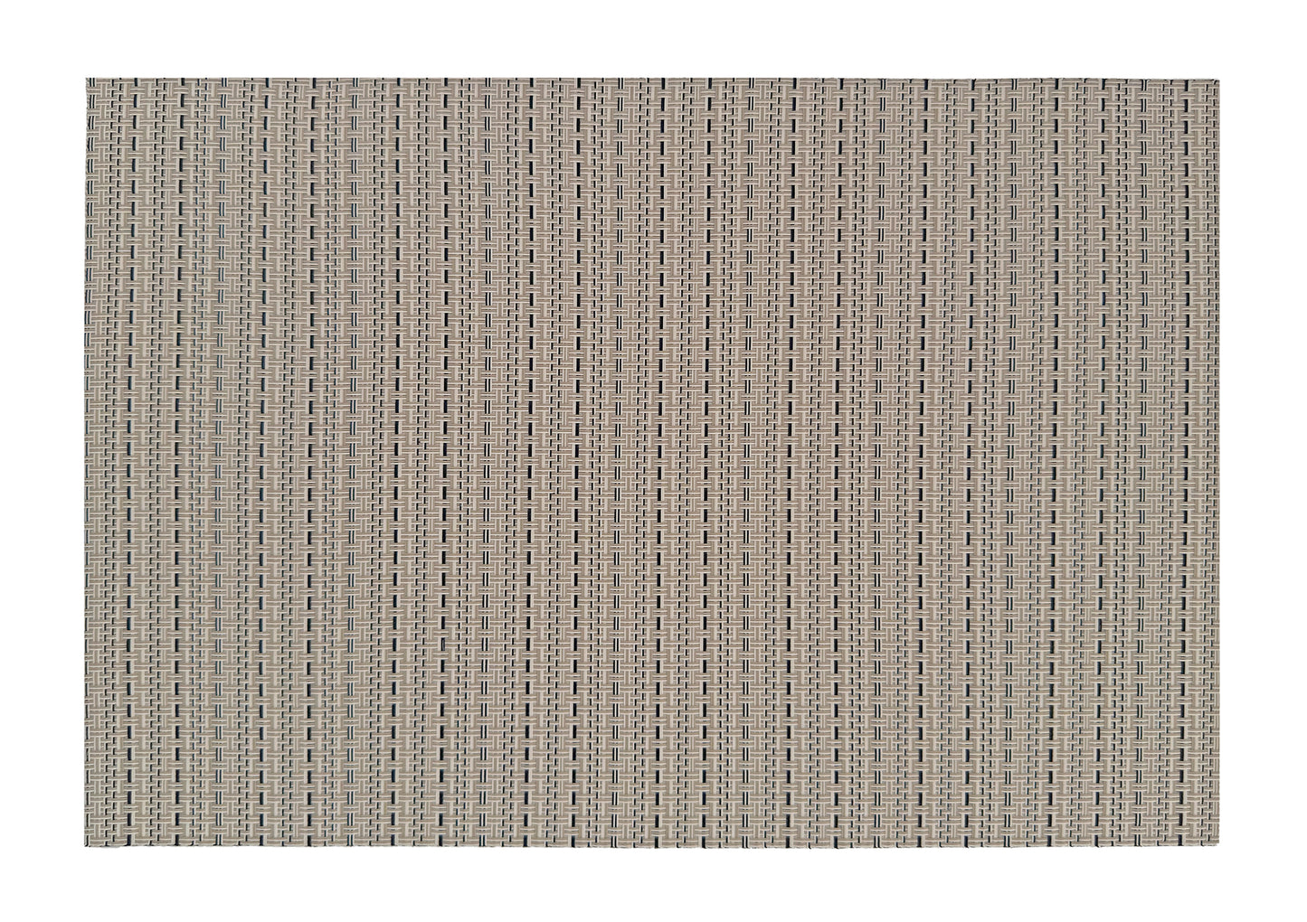 White & Black striped weaved Rectangle Placemat, Set of 4