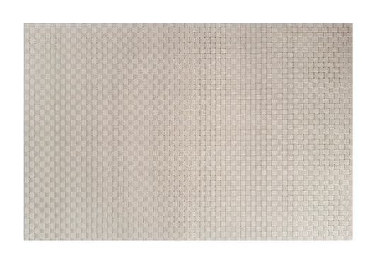 Silver Large weave Rectangle Placemat, Set of 4