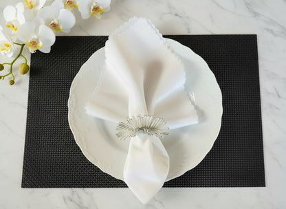 Black Small weave Rectangle Placemat, Set of 4