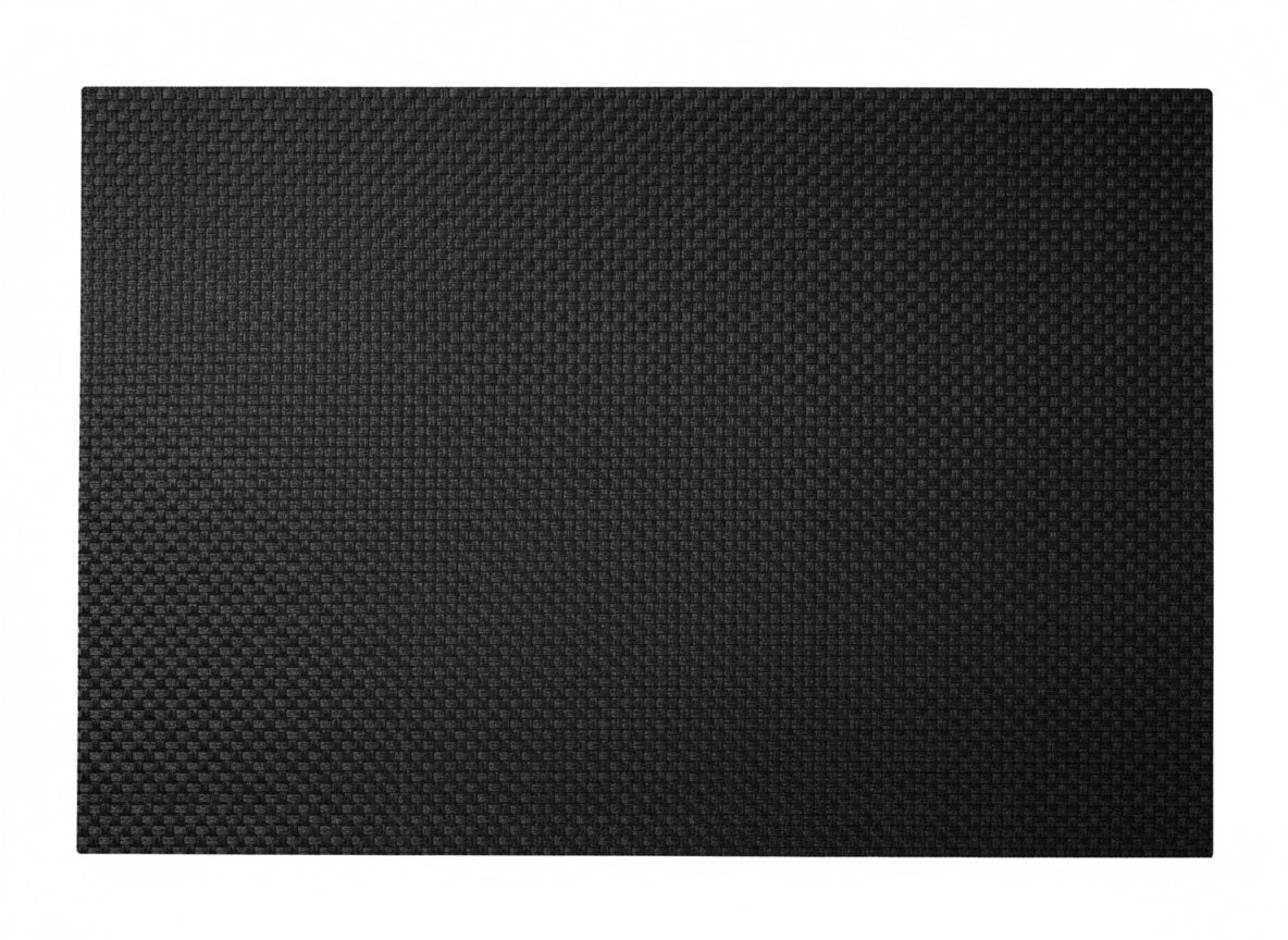 Black Small weave Rectangle Placemat, Set of 4