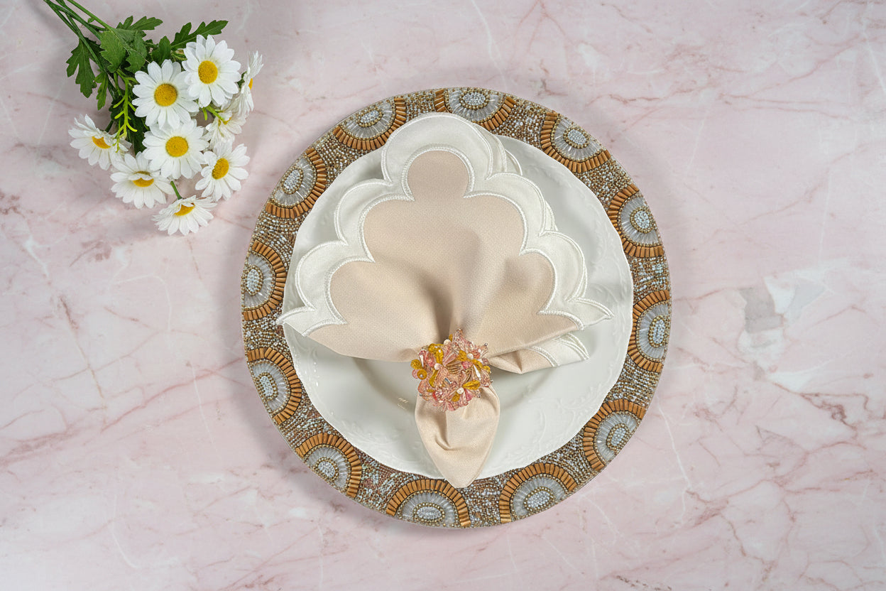 Sunblush Beaded Placemat , Set of 2