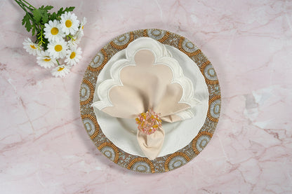 Sunblush Beaded Placemat , Set of 2