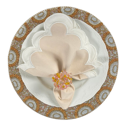 Sunblush Beaded Placemat , Set of 2