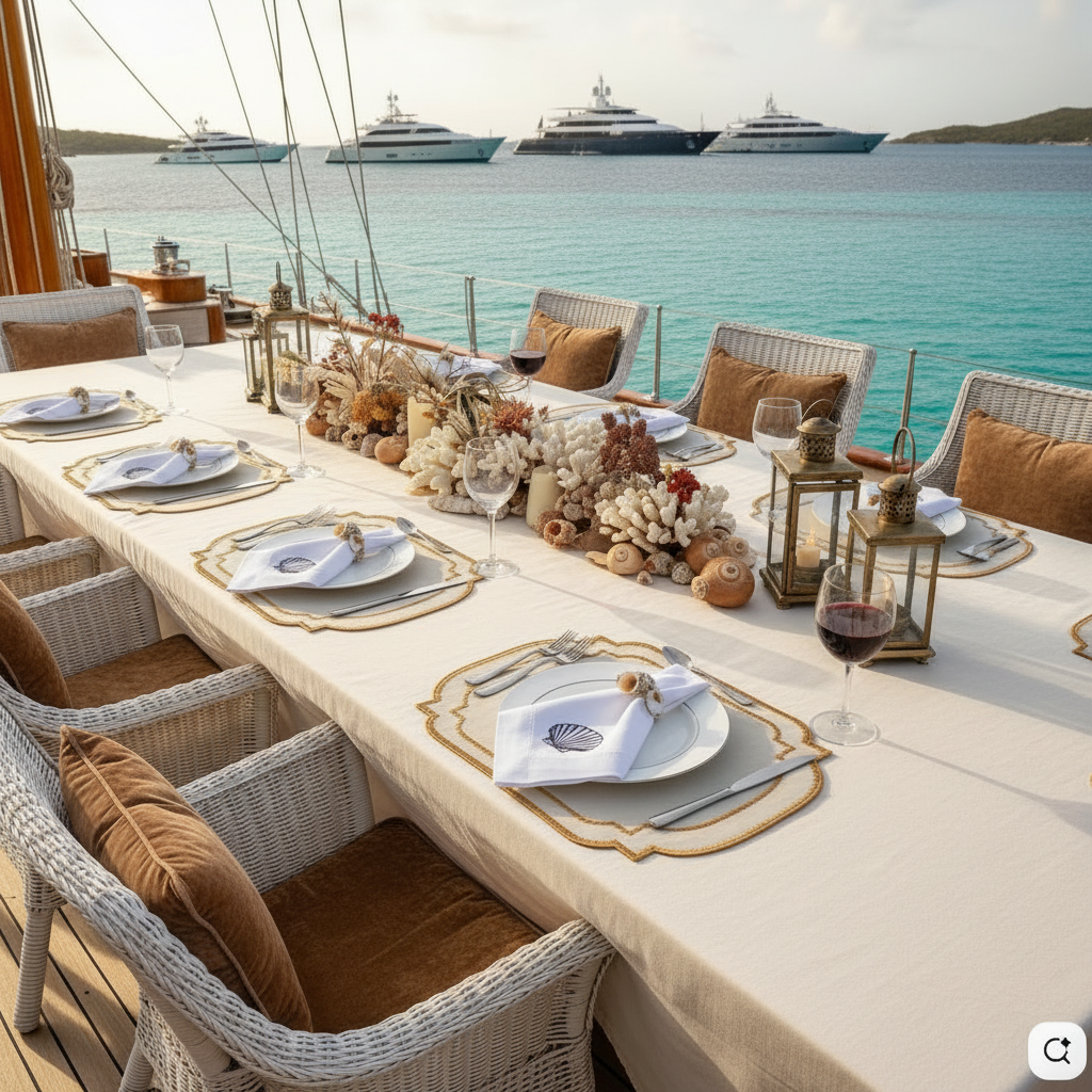 Embroidered Stars placemat, Set of 4