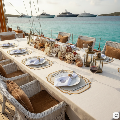 Embroidered Stars placemat, Set of 4