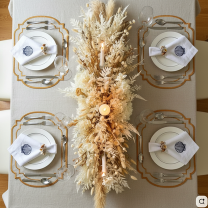 Embroidered Stars placemat, Set of 4