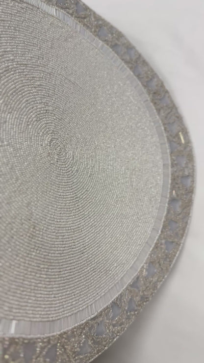 The Chandelier Beaded placemat, Set of 2
