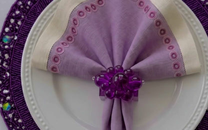 The Bordeaux Beaded placemat, Set of 2