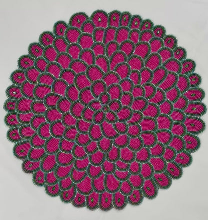 English Garden Beaded Placemat , Set of 2
