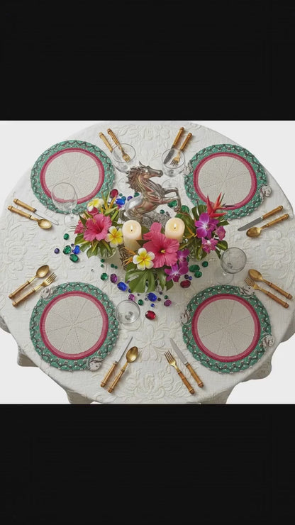 Horse Play Beaded placemat, Set of 2