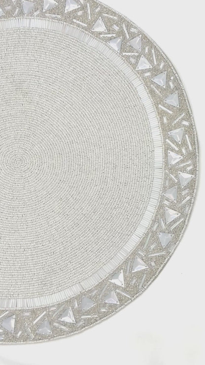 The Chandelier Beaded placemat, Set of 2