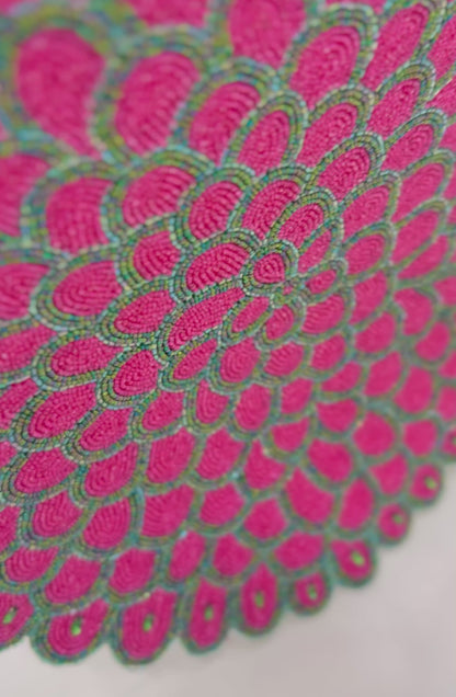 English Garden Beaded Placemat , Set of 2