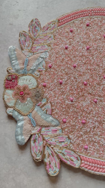 Butterfly Garden Beaded placemat, 1 piece
