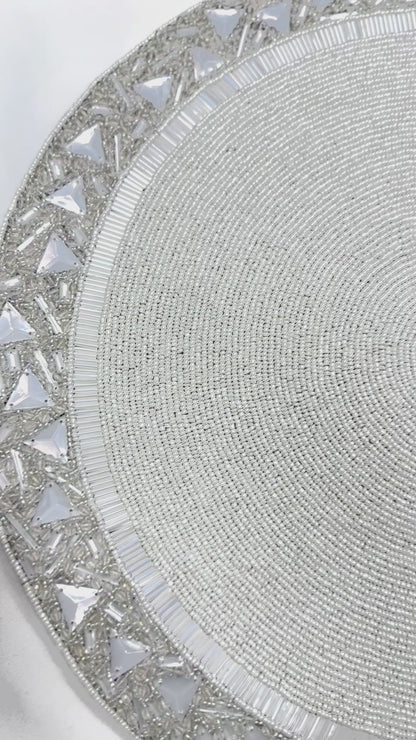 The Chandelier Beaded placemat, Set of 2