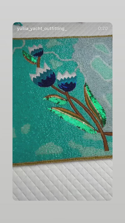 Tulips Beaded Placemat , 1 piece