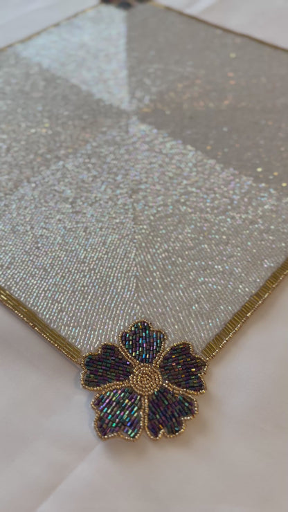 Fleur-de-lis Beaded placemat, 1 piece