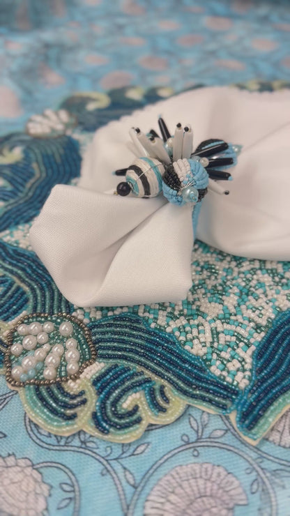 Surf Beaded Placemat , Set of 2