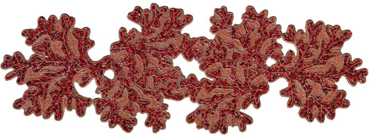 Coral Beaded Runner, Set of 1
