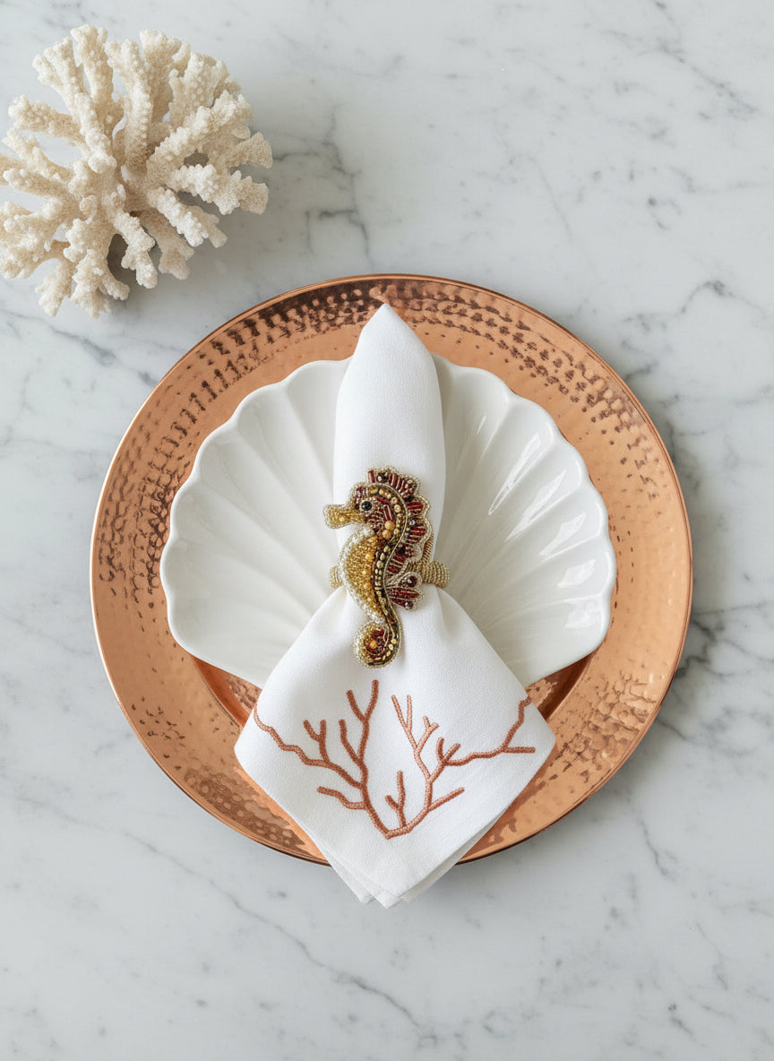 The Seahorse Napkin Ring, Set of 4