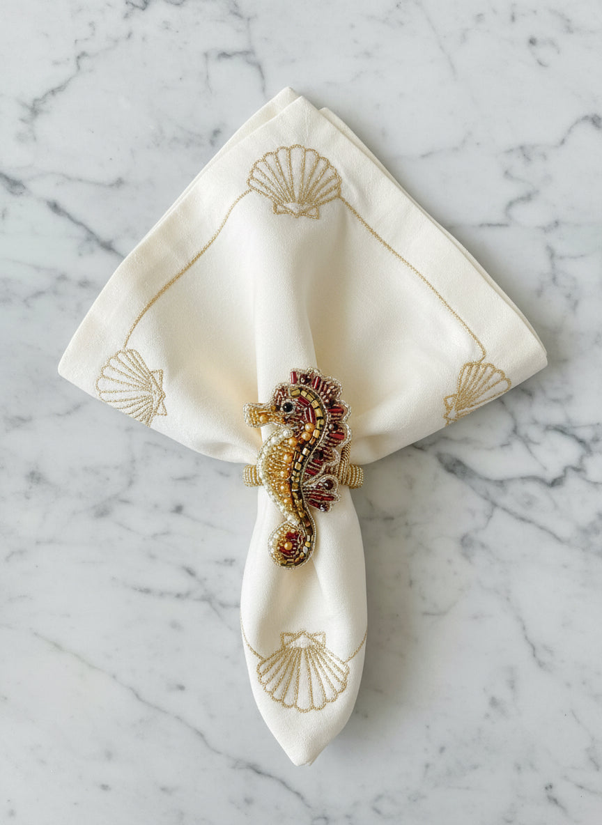 The Seahorse Napkin Ring, Set of 4