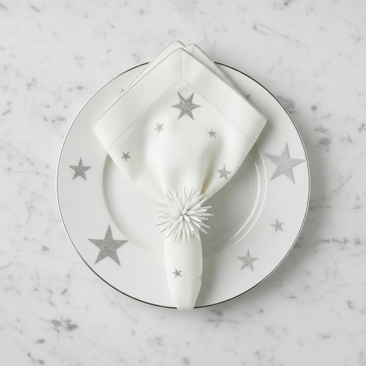 The Snow Flower Napkin Ring, Set of 4