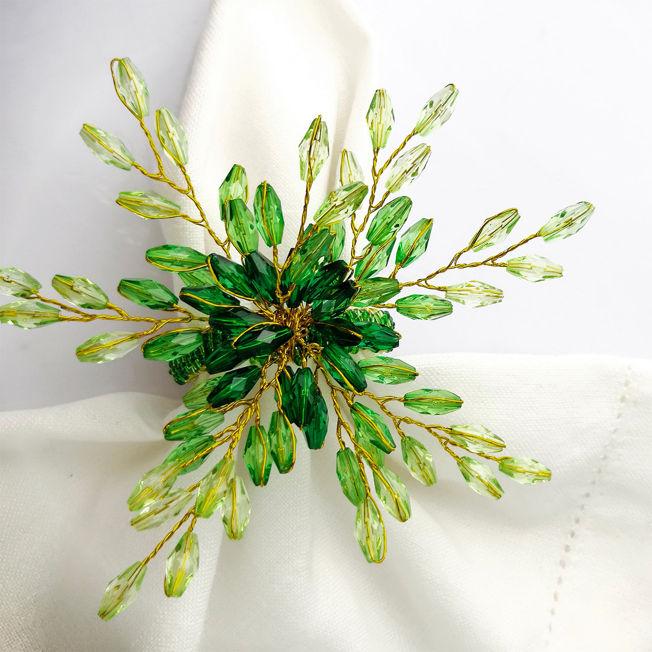 The Jewel Flower Napkin Ring, Set of 4