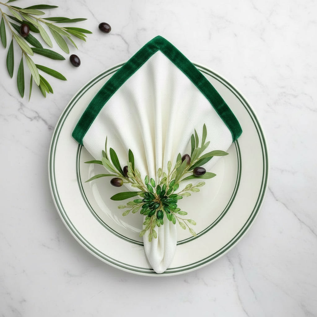 The Jewel Flower Napkin Ring, Set of 4